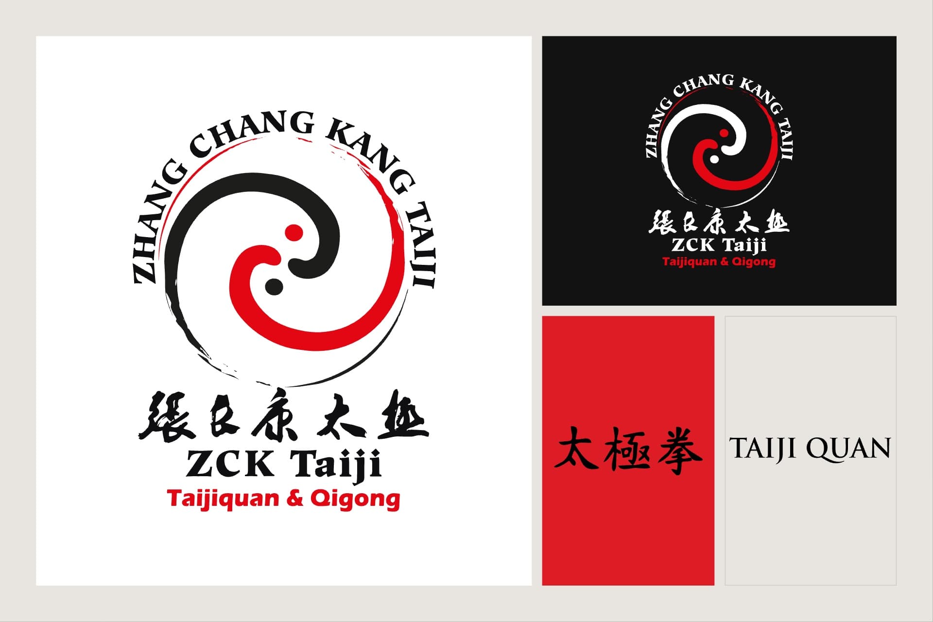 Logo della scuola ZCK Taiji, con ideogrammi e scritta Taiji Quan